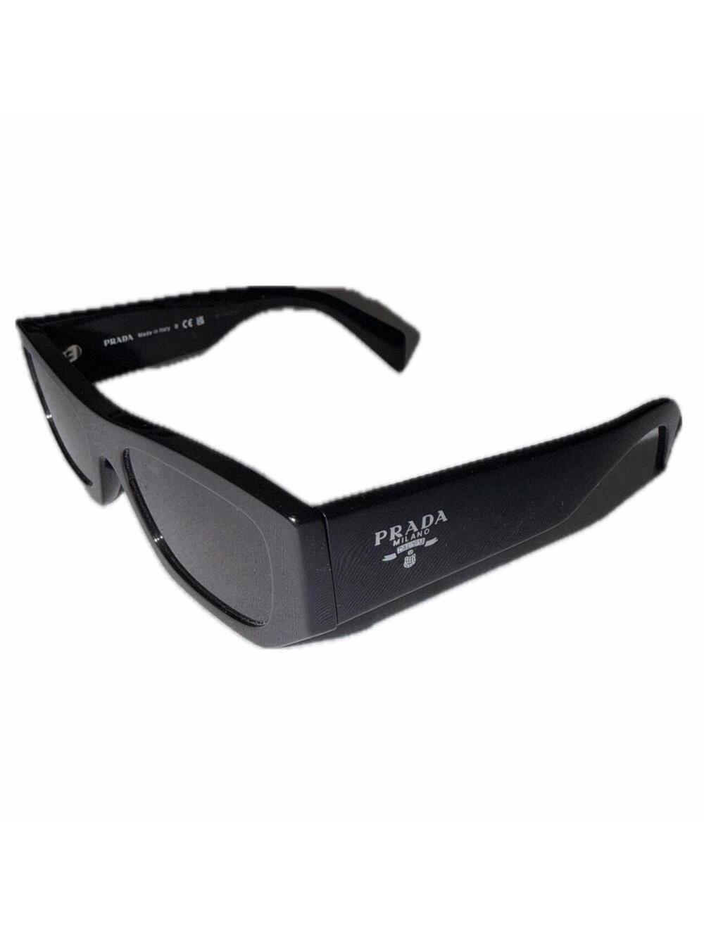 Prada black sunglasses with silver logo